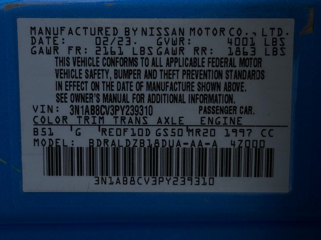 2023 Nissan Sentra SV Xtronic CVT