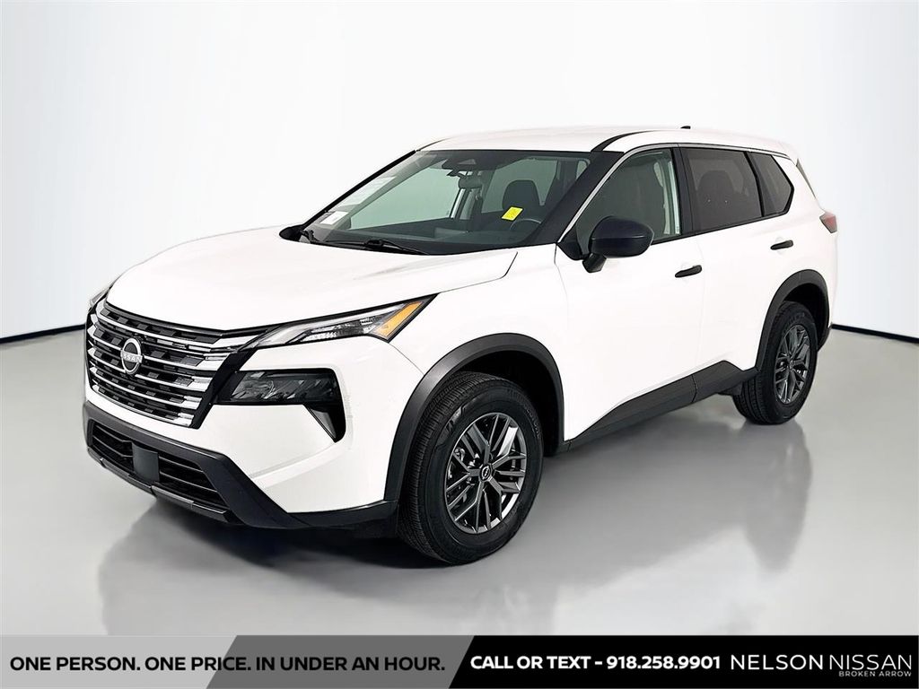 Glacier White 2024 Nissan Rogue S FWD SUV / Crossover Front-Wheel Drive Continuously Variable Transmission