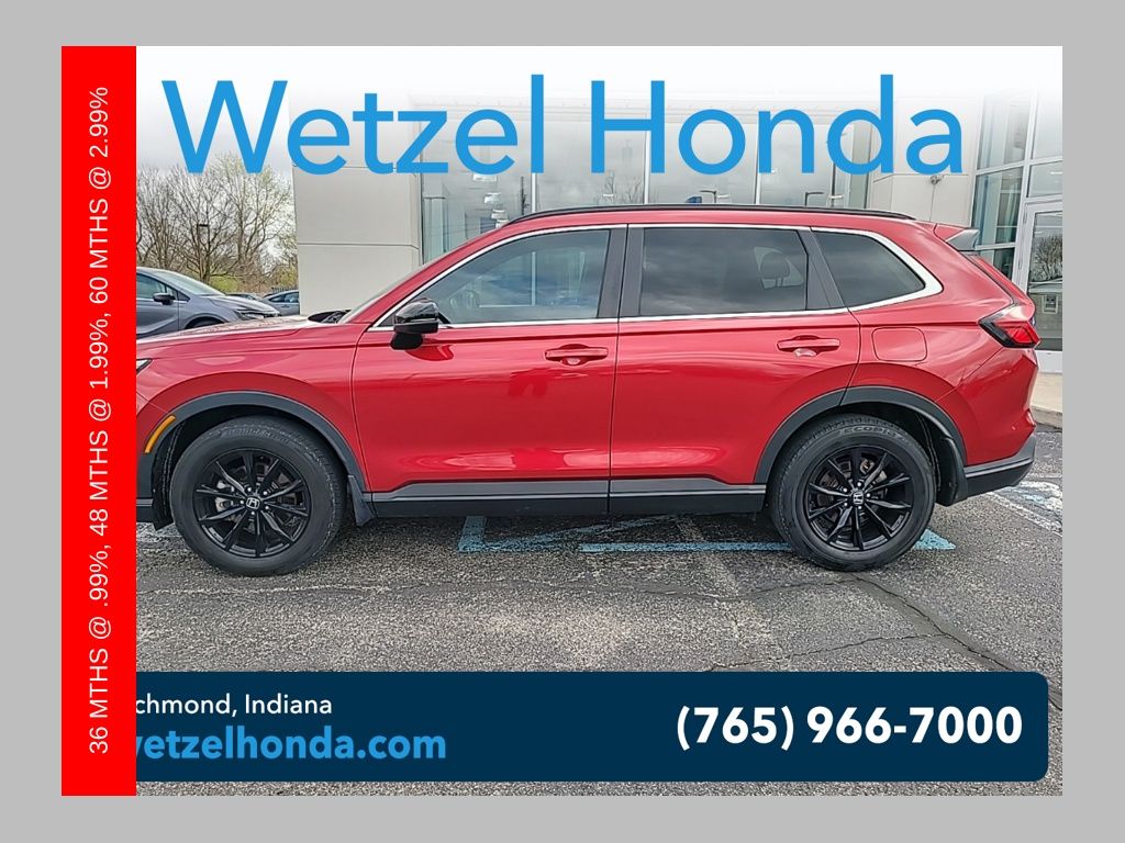 Radiant Red Metallic 2023 Honda CR-V Hybrid Sport AWD SUV / Crossover All-Wheel Drive Continuously Variable Transmission