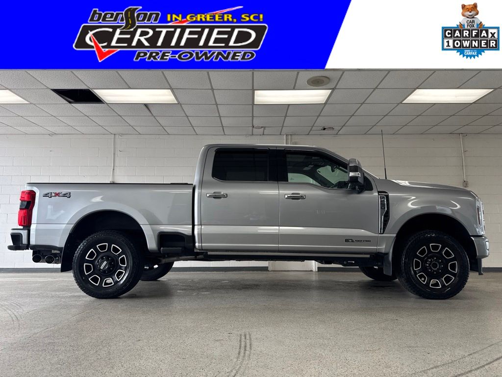 Iconic Silver Metallic 2024 Ford F-250 Super Duty Pickup Truck Four-Wheel Drive Automatic