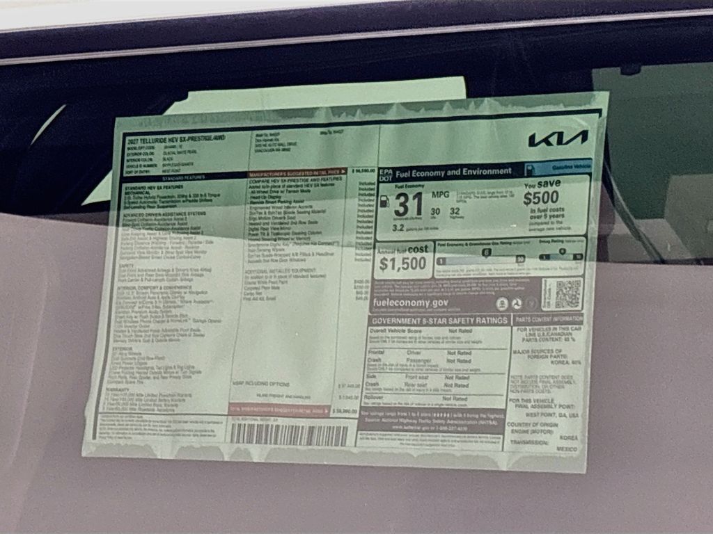 2027 Kia Telluride Hybrid SX Prestige