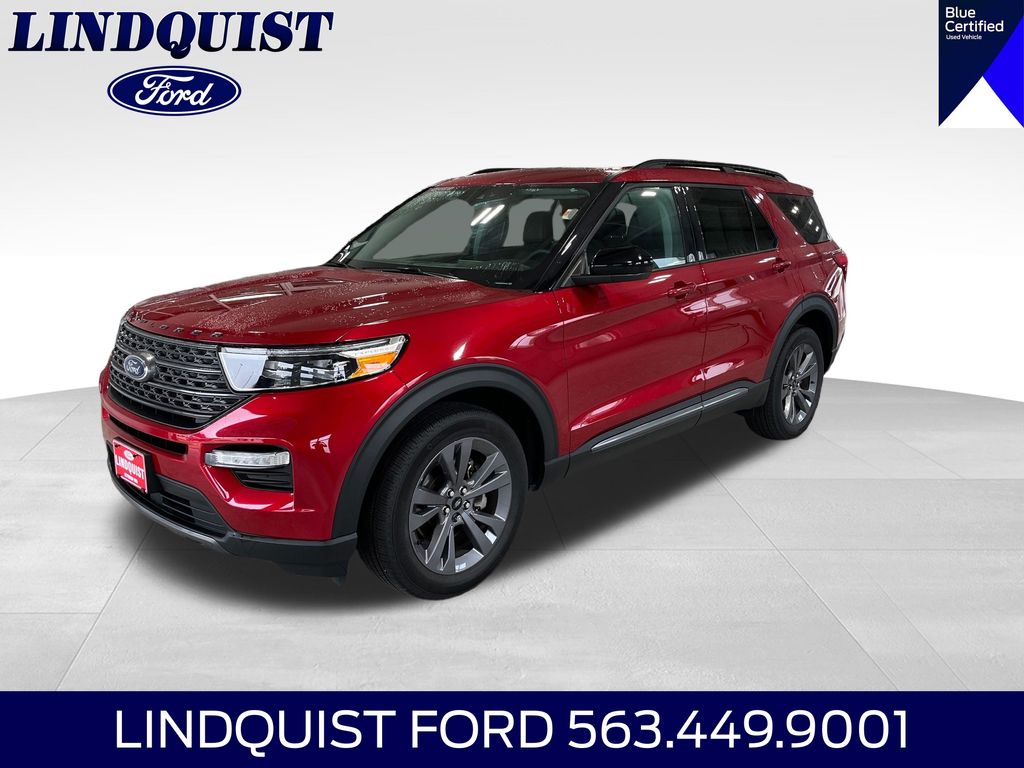 Red Metallic 2024 Ford Explorer SUV / Crossover All-Wheel Drive Automatic