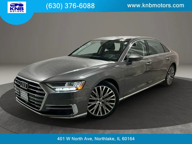 Terra Gray Metallic 2019 Audi A8 L 55 TFSI quattro Sedan All-Wheel Drive 8-Speed Automatic