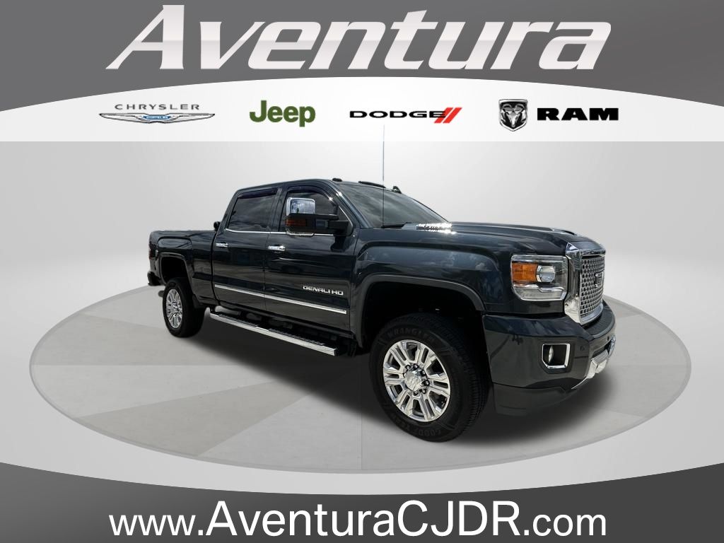 Dark Slate Metallic 2017 GMC Sierra 3500HD Denali Crew Cab LB DRW 4WD Pickup Truck Four-Wheel Drive 6-Speed Automatic