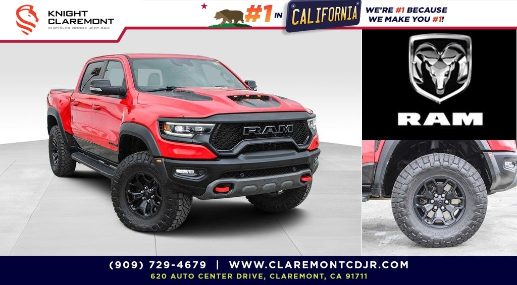 Flame Red Clearcoat 2022 RAM 1500 TRX Crew Cab 4WD Pickup Truck All-Wheel Drive 8-Speed Automatic