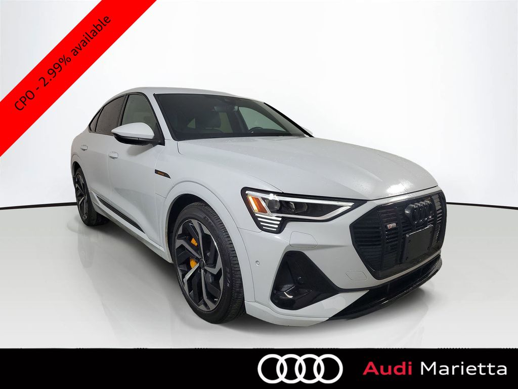 Glacier White Metallic 2023 Audi e-tron Premium Plus S Line quattro Sportback AWD Sedan All-Wheel Drive Automatic