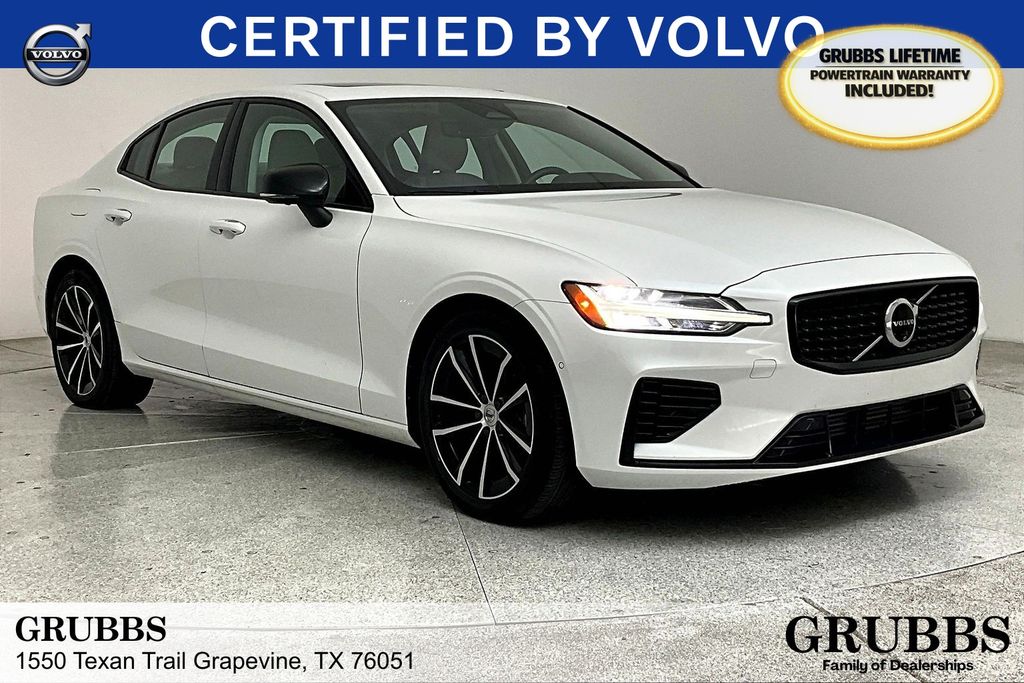 Crystal White Pearl 2025 Volvo S60 Recharge T8 Plus eAWD Sedan All-Wheel Drive Automatic