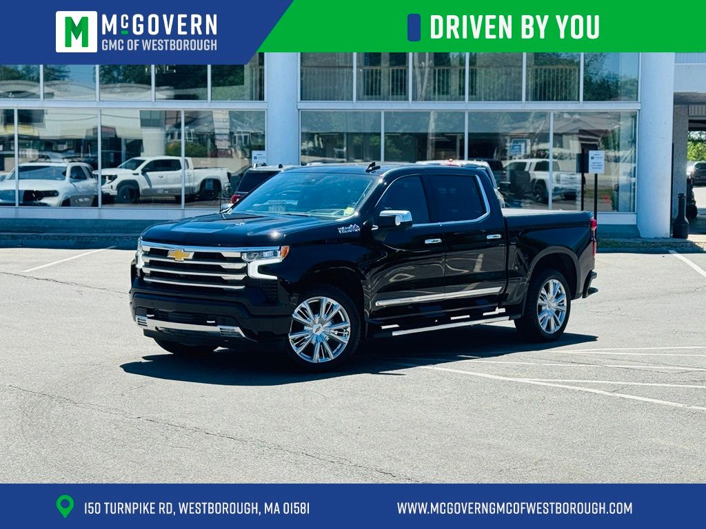 Black 2024 Chevrolet Silverado 1500 High Country Crew Cab 4WD Pickup Truck Four-Wheel Drive Automatic