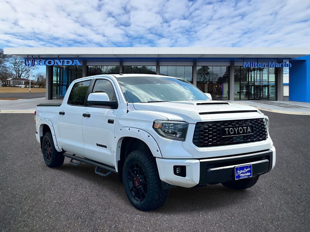 Super White 2019 Toyota Tundra TRD Pro CrewMax 5.7L 4WD Pickup Truck Four-Wheel Drive 6-Speed Automatic