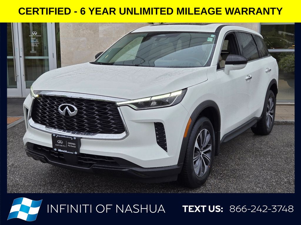 Glacier White 2023 INFINITI QX60 SUV / Crossover All-Wheel Drive 9-Speed Automatic