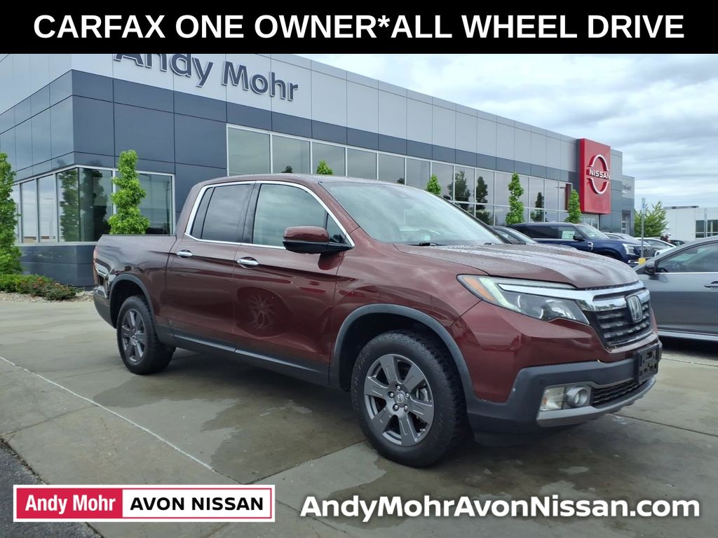 Red (Deep Scarlet Pearl) 2020 Honda Ridgeline Pickup Truck All-Wheel Drive 9-Speed Automatic