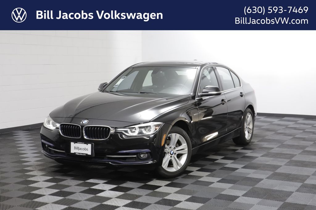 Jet Black 2017 BMW 3 Series Sedan All-Wheel Drive 8-Speed Automatic