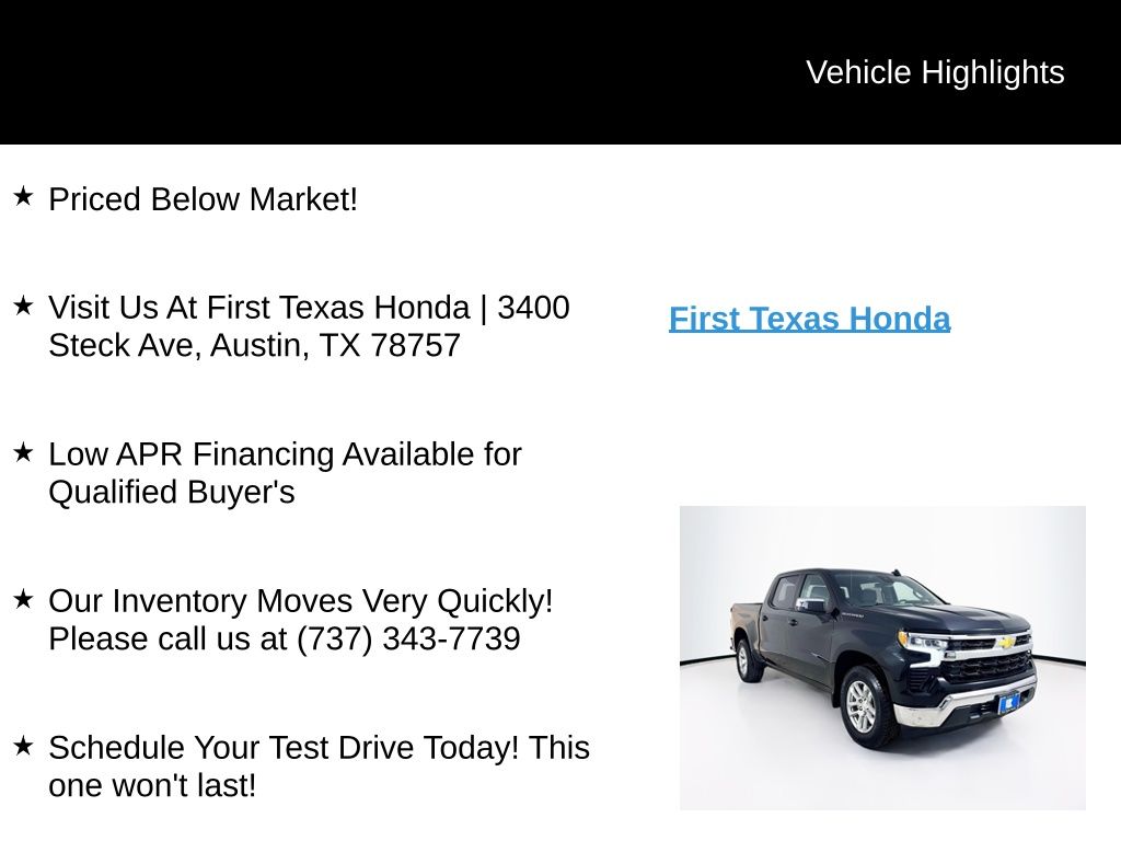 Used Car 2023 Chevrolet Silverado 1500  Lt For Sale Under $30,000 In Austin, Texas