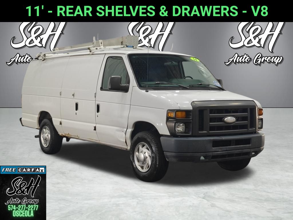Oxford White 2014 Ford E-Series E-250 Extended Cargo Van Van Rear-Wheel Drive 4-Speed Automatic Overdrive