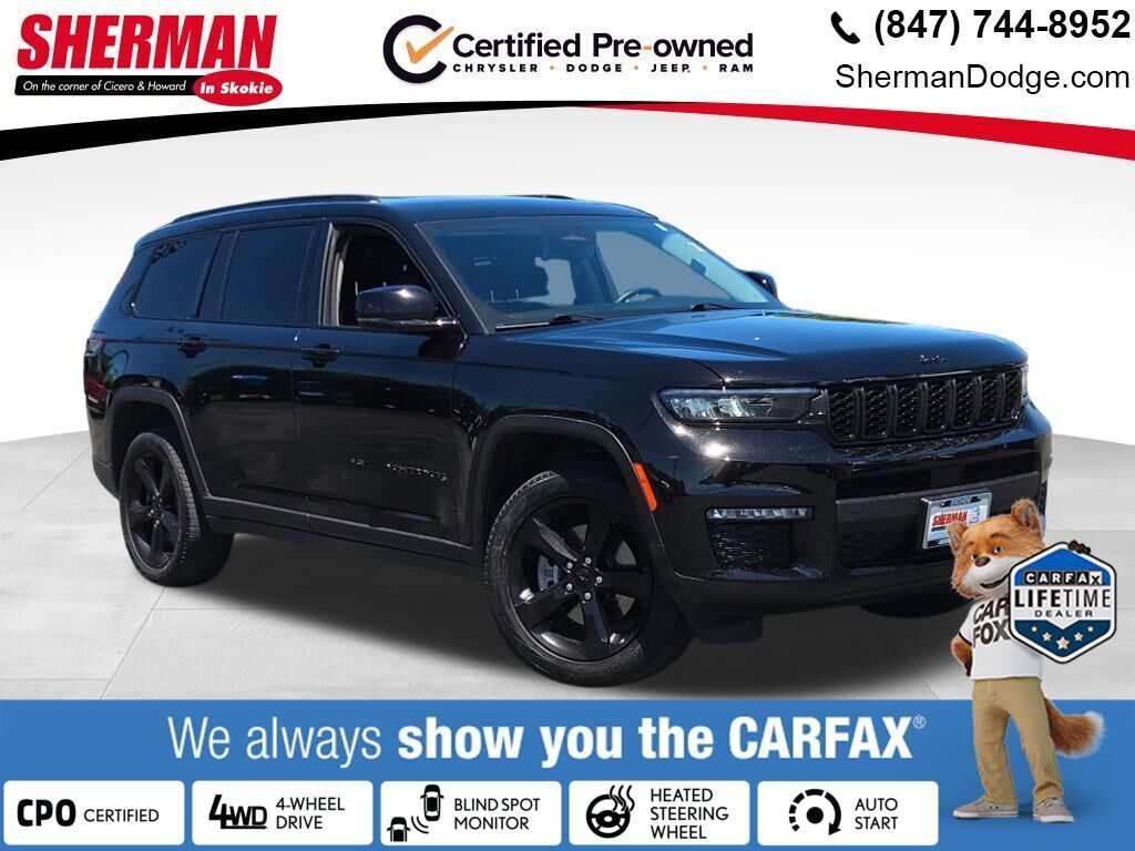 Diamond Black Crystal Pearlcoat 2023 Jeep Grand Cherokee L SUV / Crossover Four-Wheel Drive 8-Speed Automatic