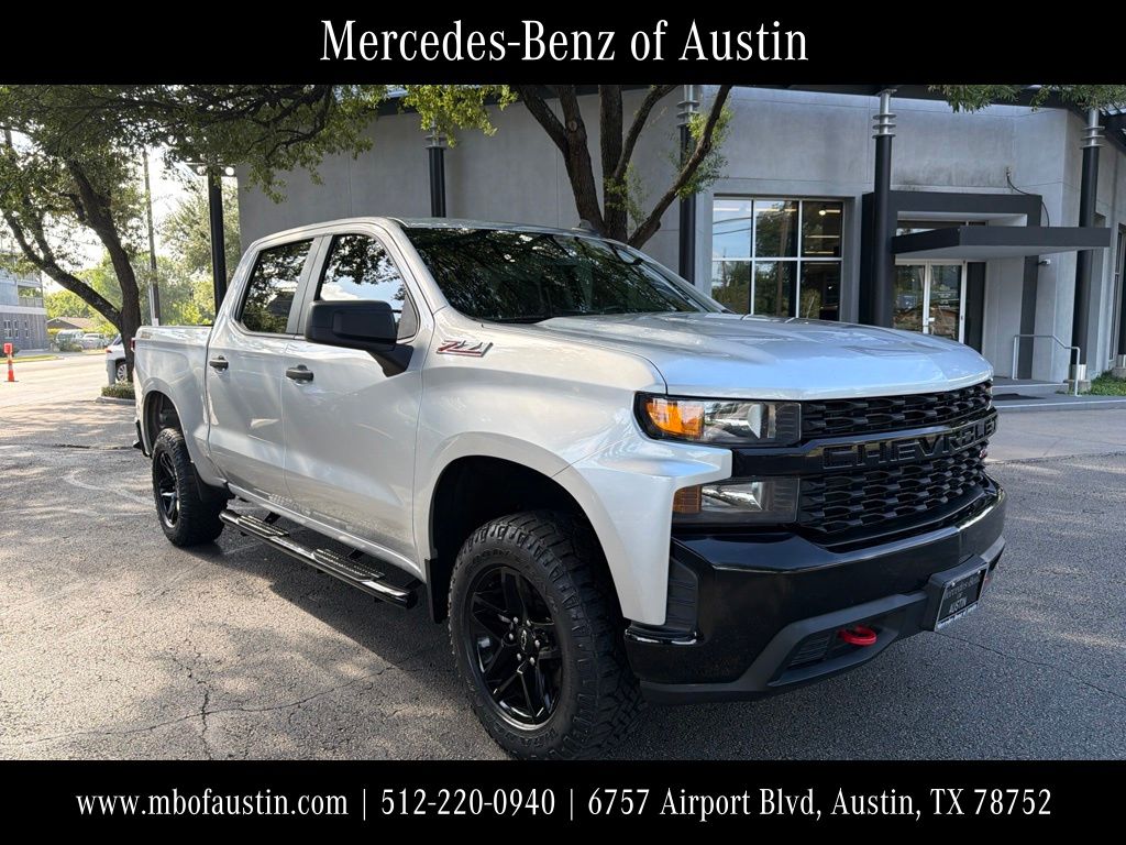 Silver Ice Metallic 2021 Chevrolet Silverado 1500 Pickup Truck Four-Wheel Drive 6-Speed Automatic Overdrive