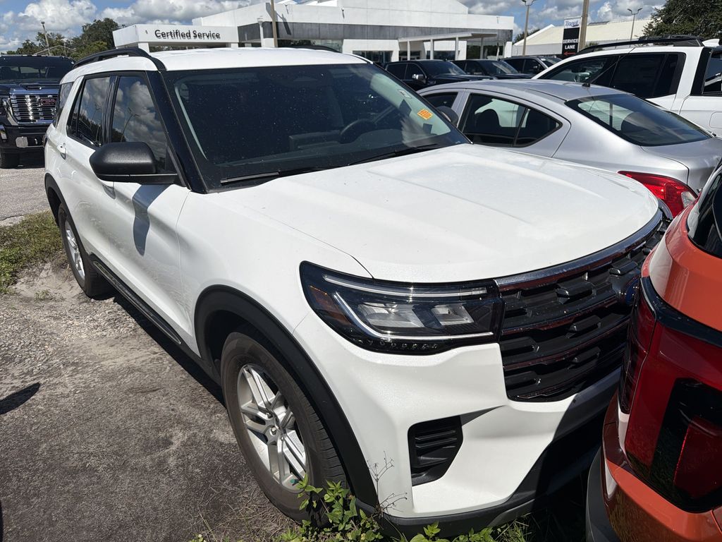 White Metallic 2025 Ford Explorer SUV / Crossover Rear-Wheel Drive Automatic