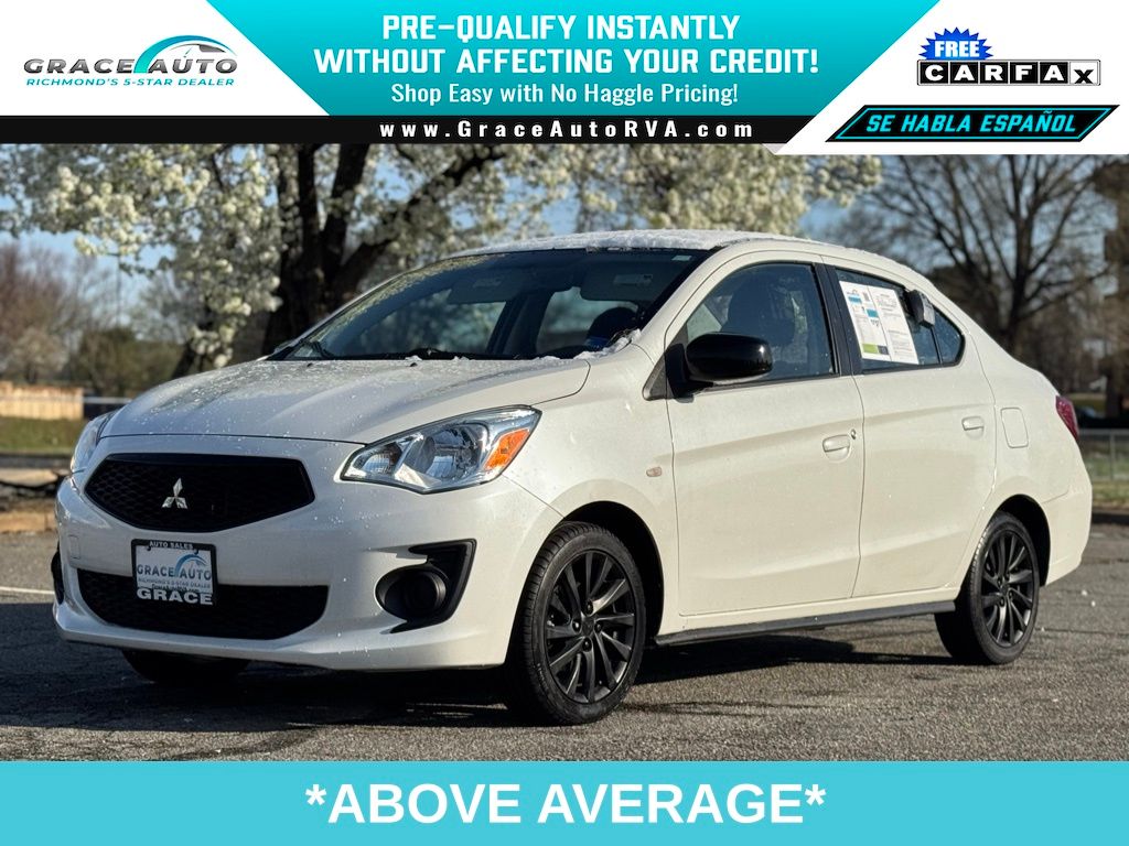 Pearl White 2020 Mitsubishi Mirage G4 SE FWD Sedan Front-Wheel Drive Continuously Variable Transmission