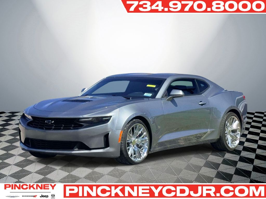 Gray (Satin Steel Metallic) 2022 Chevrolet Camaro Coupe Rear-Wheel Drive Automatic