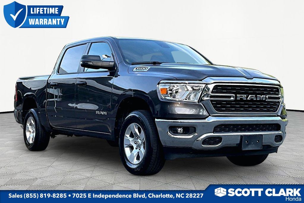 Gray (Granite Crystal Metallic Clearcoat) 2023 RAM 1500 Pickup Truck Four-Wheel Drive 8-Speed Automatic