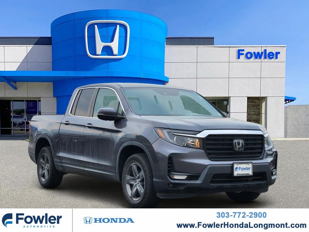 Gray 2023 Honda Ridgeline Pickup Truck All-Wheel Drive 9-Speed Automatic