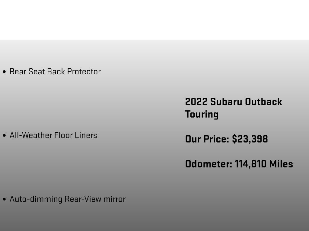 2022 Subaru Outback Touring Gray at Rafferty Subaru