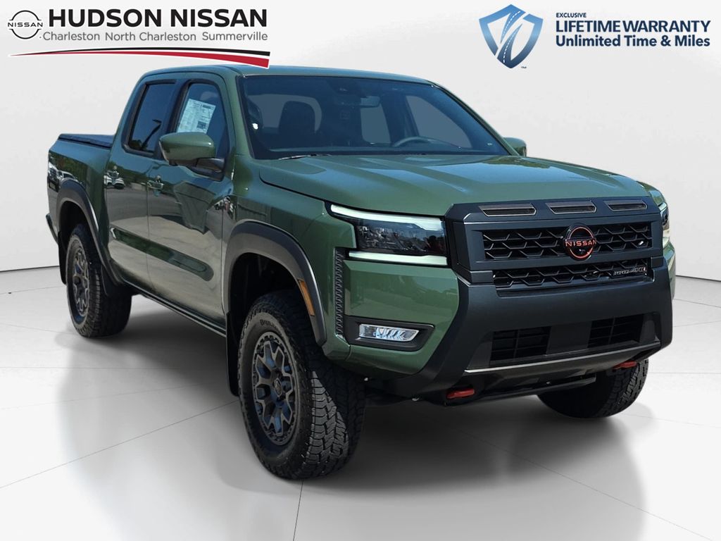 Tactical Green Metallic 2026 Nissan Frontier Pickup Truck Four-Wheel Drive 9-Speed Automatic Overdrive