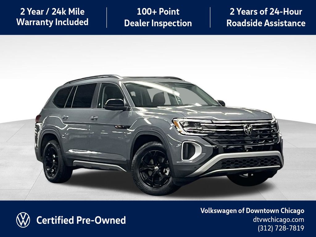 Pure Gray 2025 Volkswagen Atlas SUV / Crossover All-Wheel Drive 8-Speed Automatic