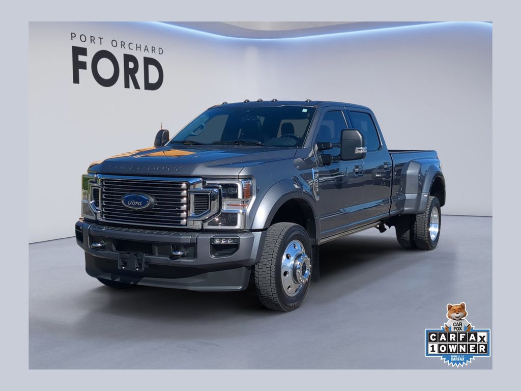 Gray Metallic 2022 Ford F-450 Super Duty Pickup Truck Four-Wheel Drive Automatic