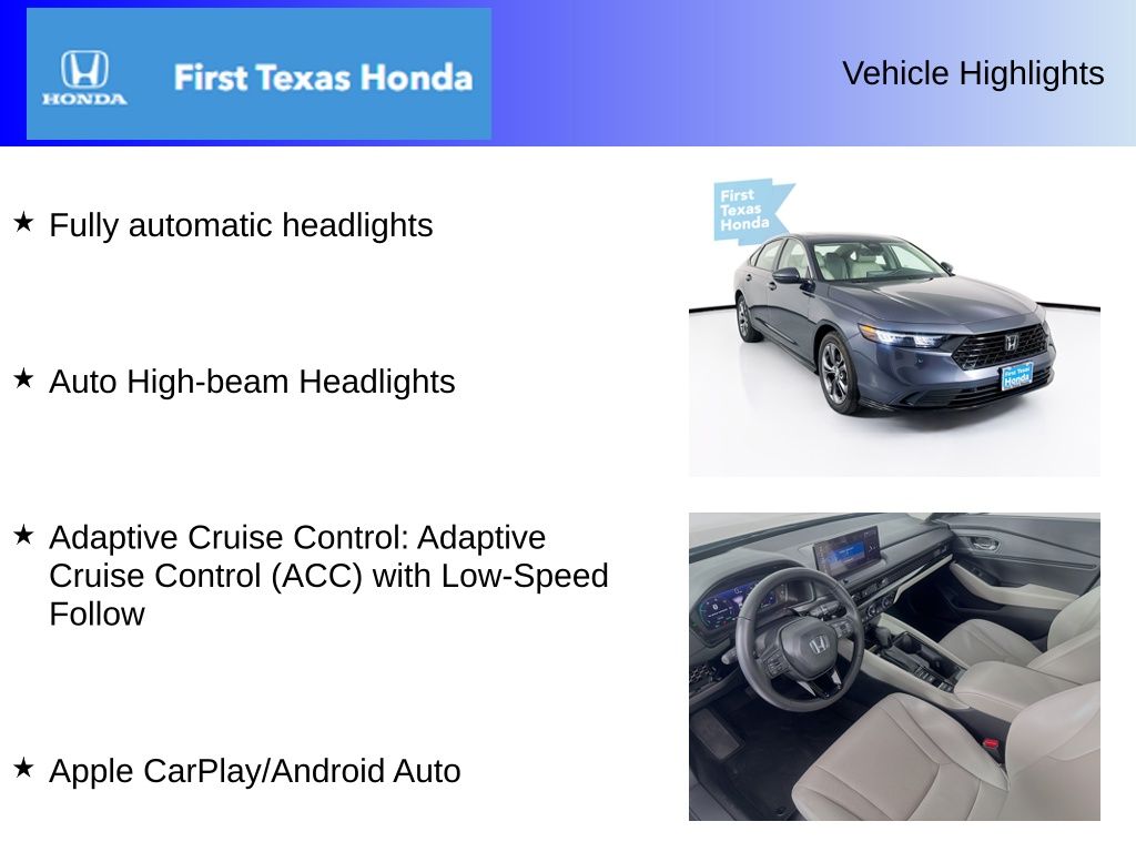 Used Car 2025 Honda Accord Hybrid  Ex-l For Sale Under $35,000 In Austin, Texas
