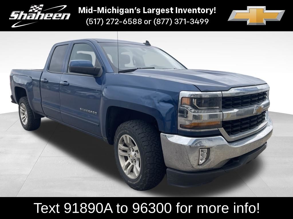 Deep Ocean Blue Metallic 2019 Chevrolet Silverado 1500 Pickup Truck Four-Wheel Drive 6-Speed Automatic Overdrive