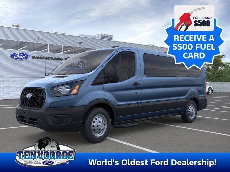 Blue Metallic 2026 Ford Transit Passenger Van All-Wheel Drive