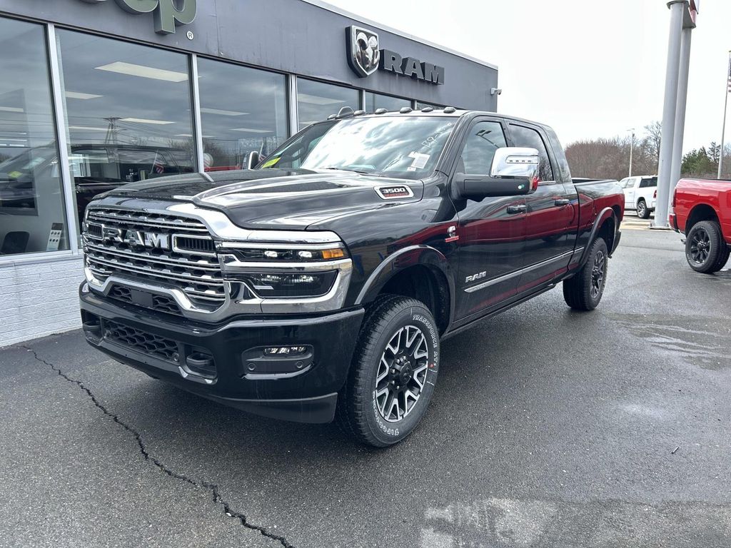 Diamond Black Crystal Pearlcoat 2026 RAM 3500 Limited Mega Cab 4WD Pickup Truck Four-Wheel Drive 8-Speed Automatic