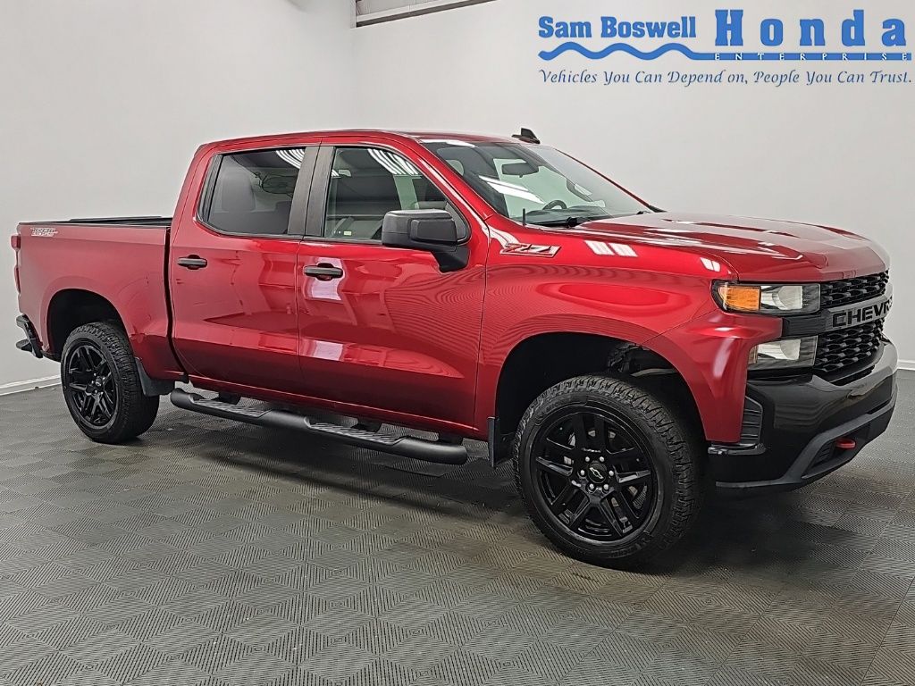 Cherry Red 2021 Chevrolet Silverado 1500 Pickup Truck Four-Wheel Drive 6-Speed Automatic Overdrive