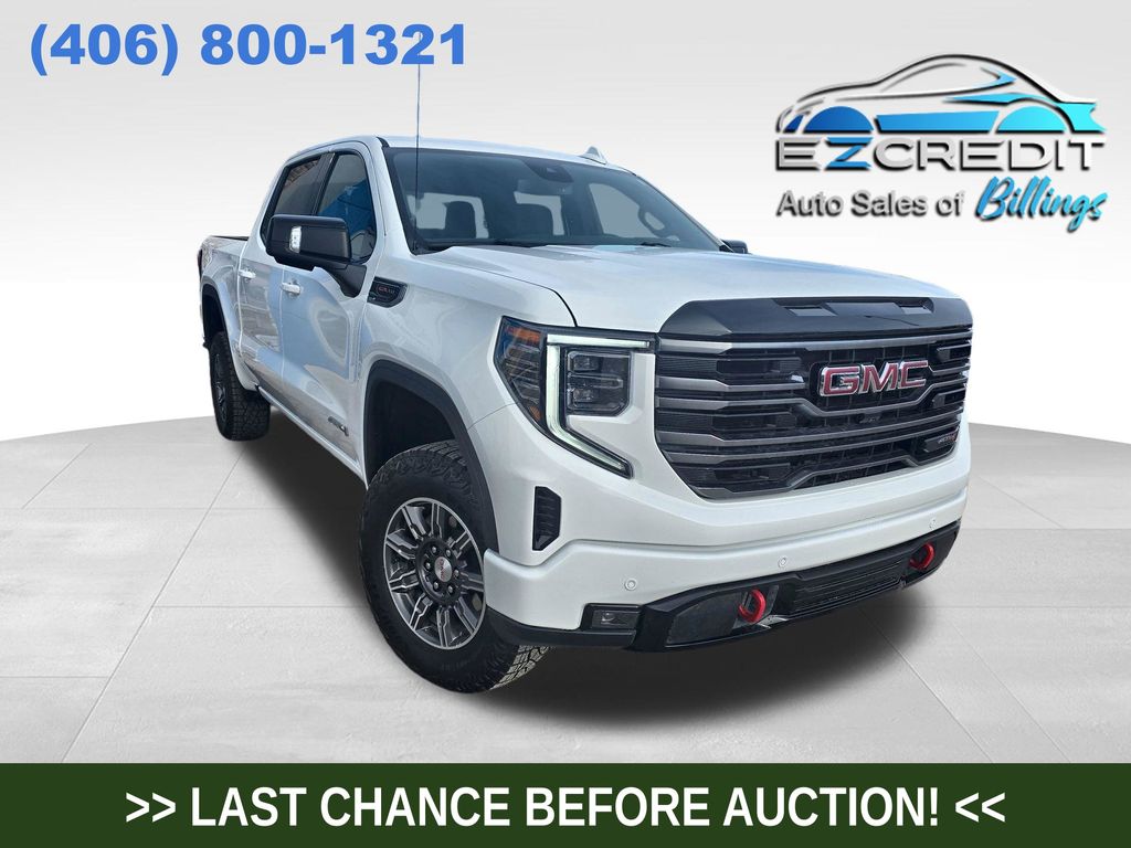 Summit White 2025 GMC Sierra 1500 AT4 Crew Cab 4WD Pickup Truck Four-Wheel Drive Automatic