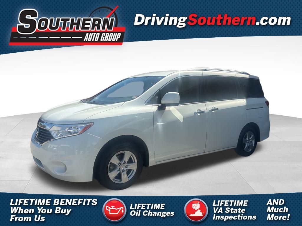 Pearl White 2017 Nissan Quest SV Minivan Front-Wheel Drive Continuously Variable Transmission