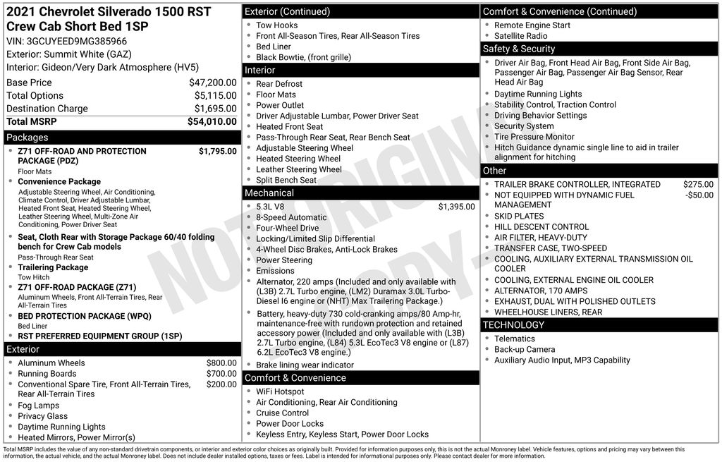 2021 Chevrolet Silverado 1500 RST White at Bob Mills Chevrolet