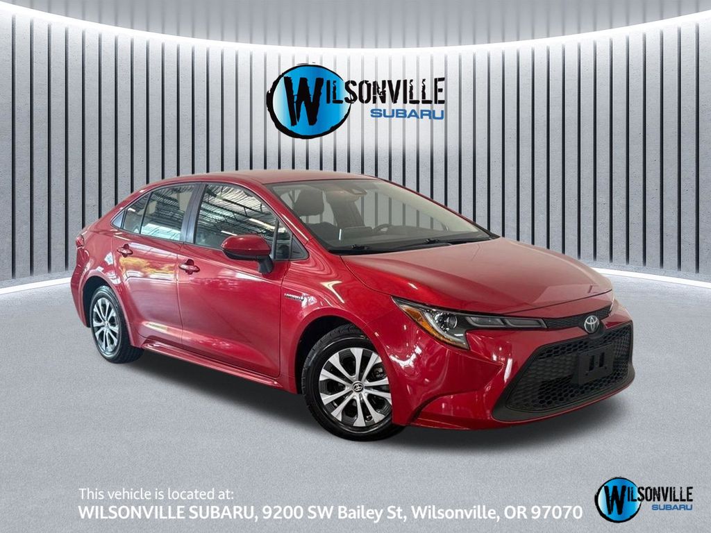 Barcelona Red Metallic 2020 Toyota Corolla Hybrid Sedan Front-Wheel Drive Continuously Variable Transmission