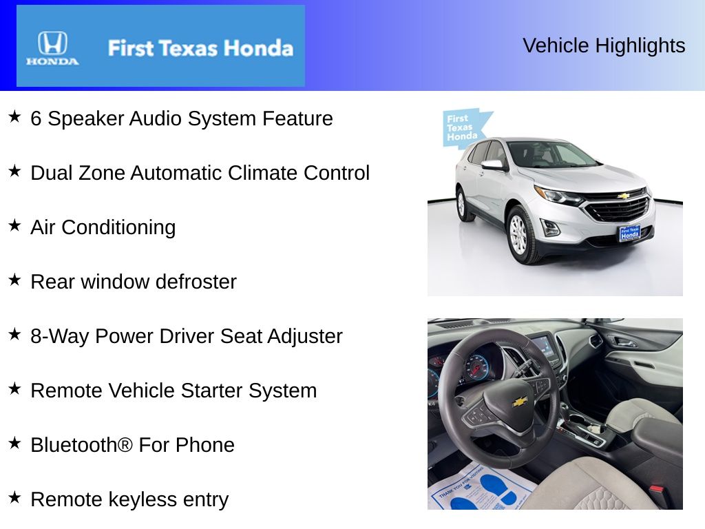 Used Car 2018 Chevrolet Equinox  Lt For Sale Under $20,000 In Austin, Texas