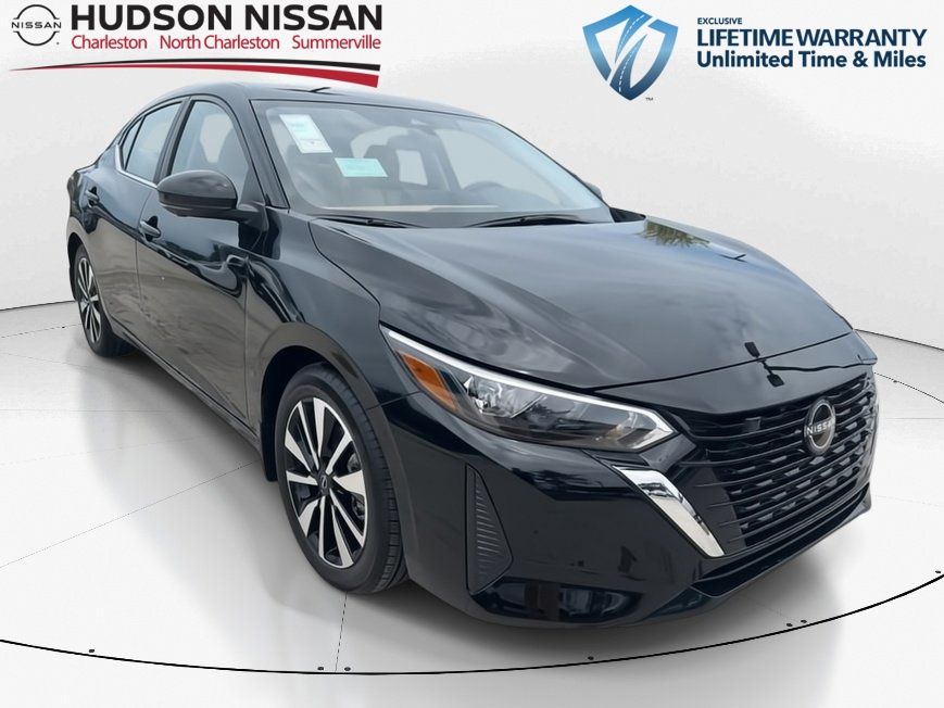 2025 Super Black Nissan Sentra SV FWD Sedan