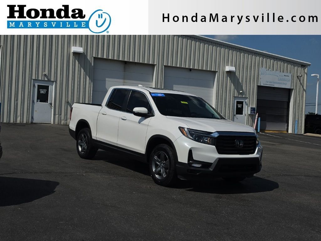 Platinum White Pearl 2023 Honda Ridgeline Pickup Truck All-Wheel Drive 9-Speed Automatic