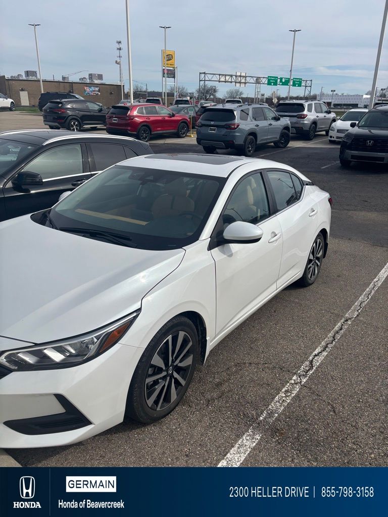 Aspen White TriCoat Pearl 2022 Nissan Sentra SV FWD Sedan Front-Wheel Drive Continuously Variable Transmission