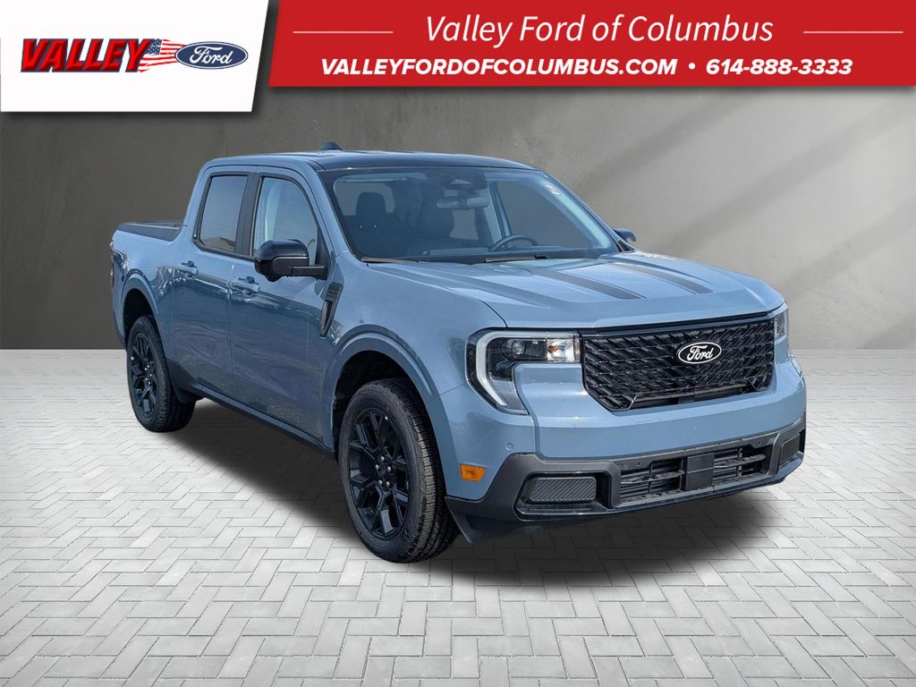 Blue (Azure Gray Metallic Tri-Coat) 2025 Ford Maverick Lariat SuperCrew AWD Pickup Truck All-Wheel Drive 8-Speed Automatic
