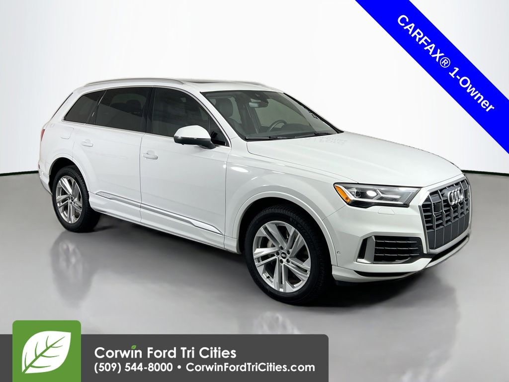 Carrara White 2021 Audi Q7 quattro Premium Plus 55 TFSI SUV / Crossover All-Wheel Drive 8-Speed Automatic