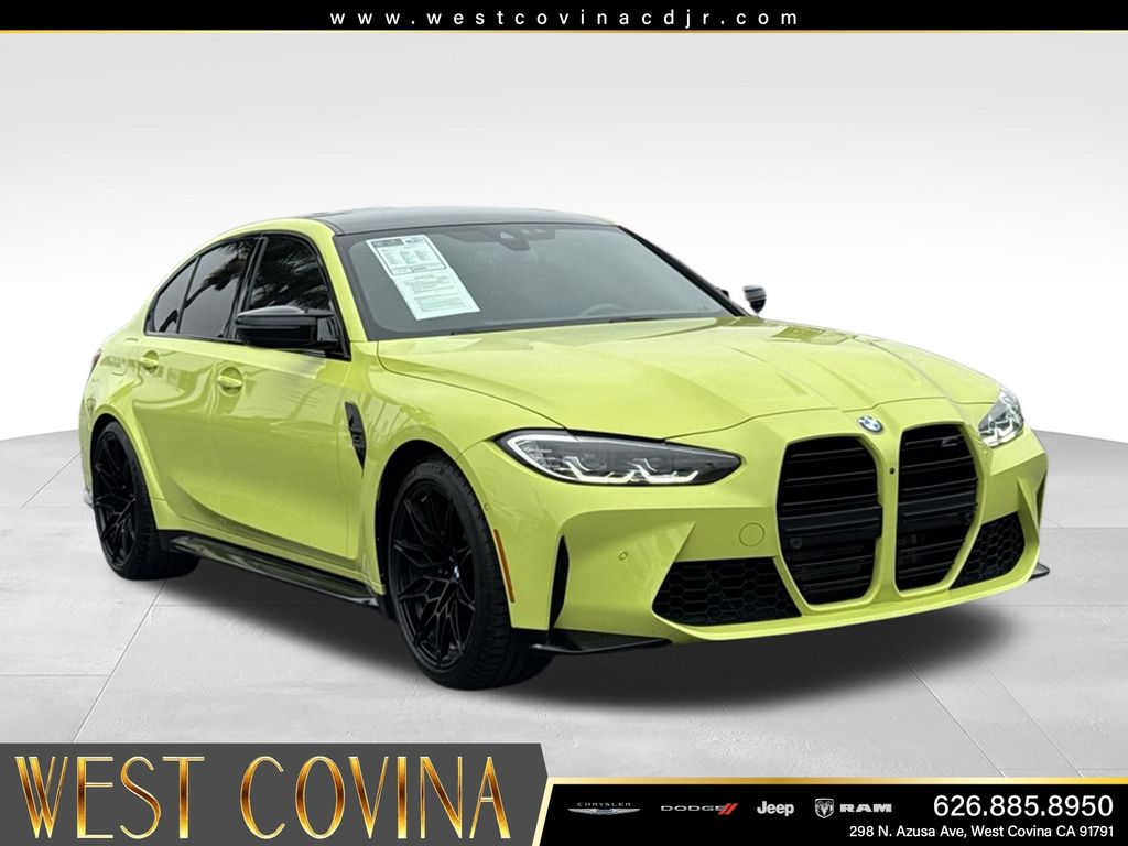 Yellow 2024 BMW M3 Sedan Rear-Wheel Drive 8-Speed Automatic