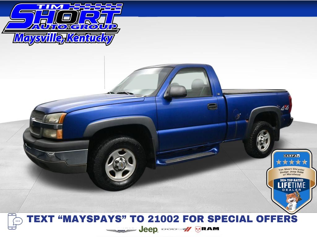 Arrival Blue Metallic 2003 Chevrolet Silverado 1500 4WD Pickup Truck Four-Wheel Drive 4-Speed Automatic Overdrive