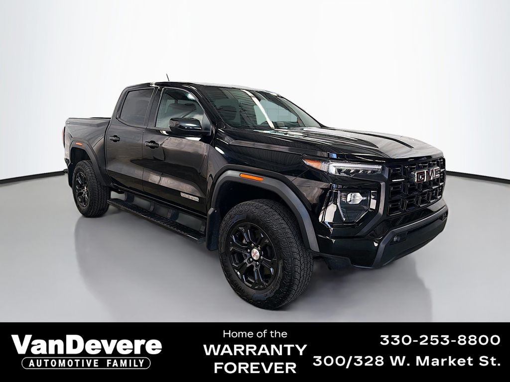 Black 2023 GMC Canyon Elevation Crew Cab 4WD Pickup Truck Four-Wheel Drive 8-Speed Automatic