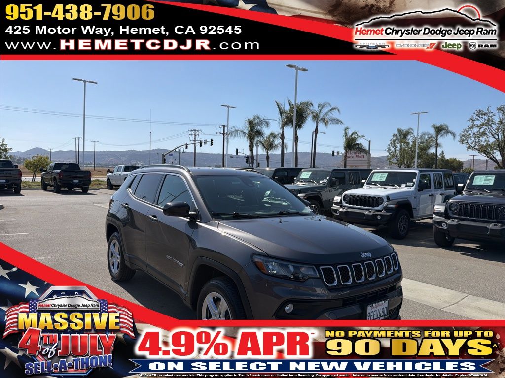 Gray (Granite Crystal Metallic Clearcoat) 2023 Jeep Compass SUV / Crossover Four-Wheel Drive 8-Speed Automatic