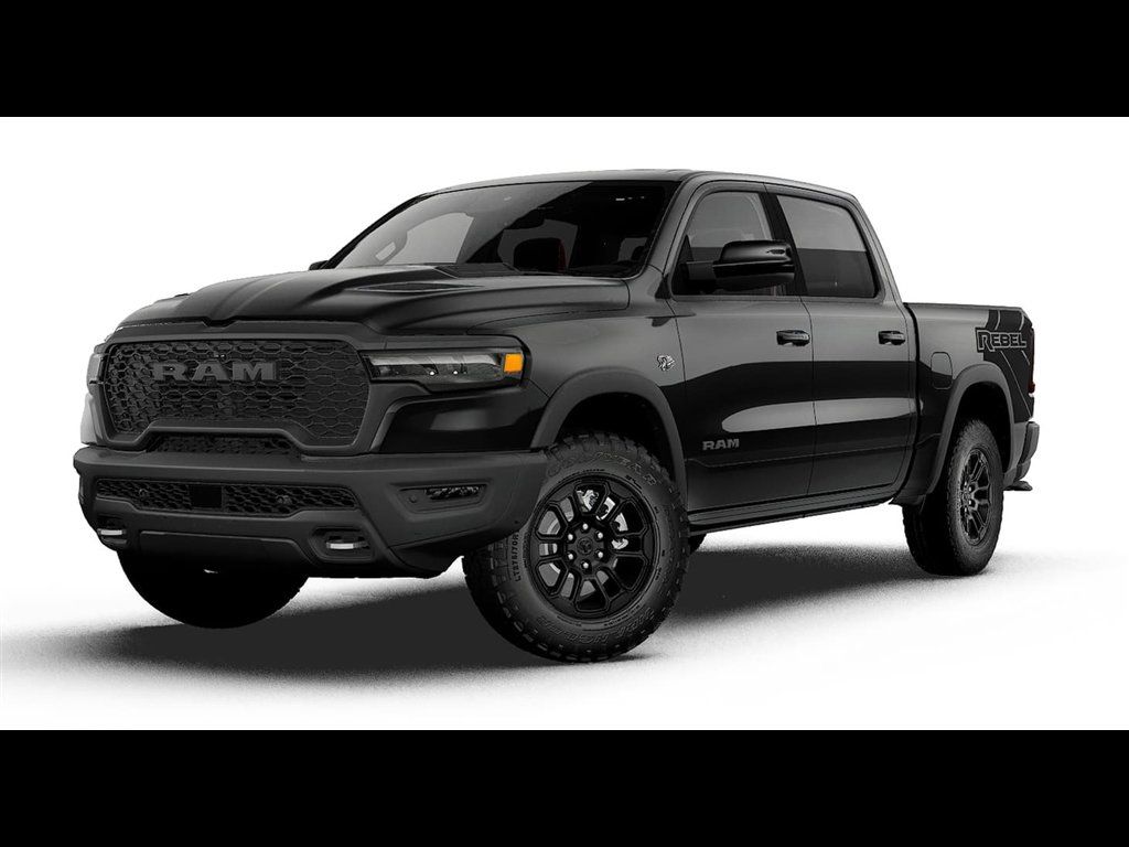 Black 2027 RAM 1500 Pickup Truck Four-Wheel Drive 8-Speed Automatic