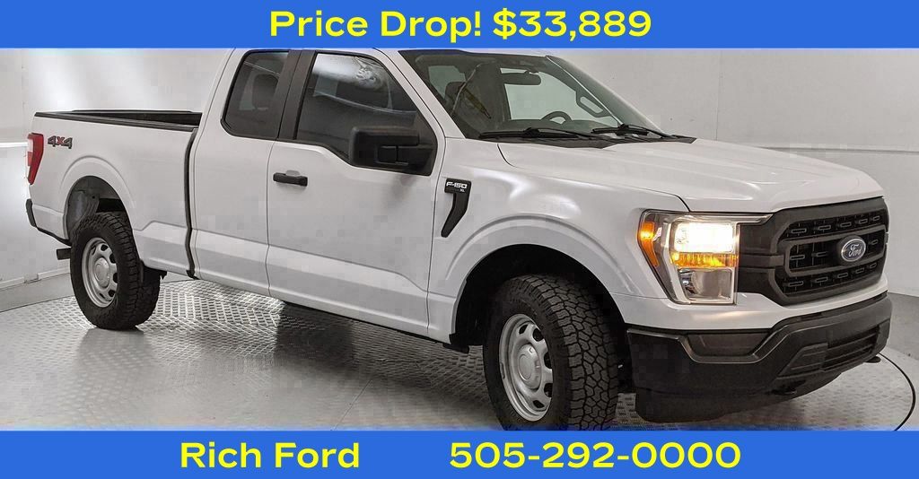 Oxford White 2022 Ford F-150 XL SuperCab 4WD Pickup Truck Four-Wheel Drive Automatic